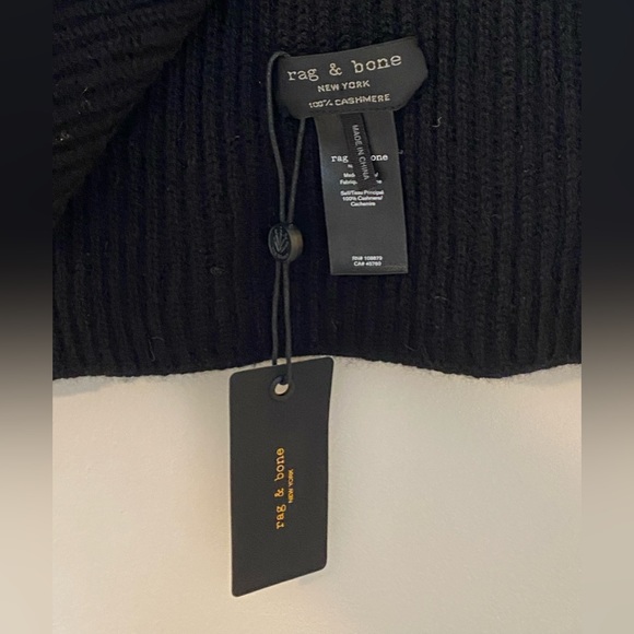 NWT RAG & BONE RIB ACE CASHMERE SCARF - Picture 7 of 8